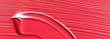 Kozmetik soyut doku arka planı, kırmızı akrilik boya fırçası