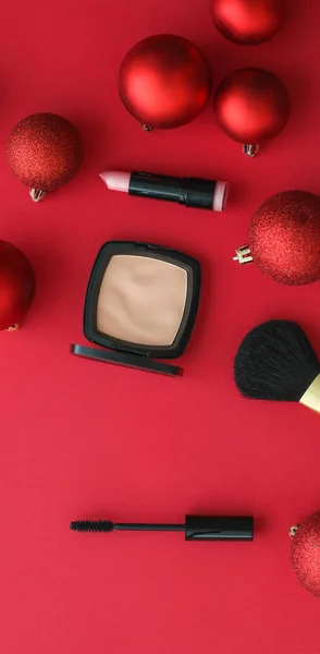 Set de produits de maquillage et cosmétiques pour la marque de beauté Christmas sal — Photo