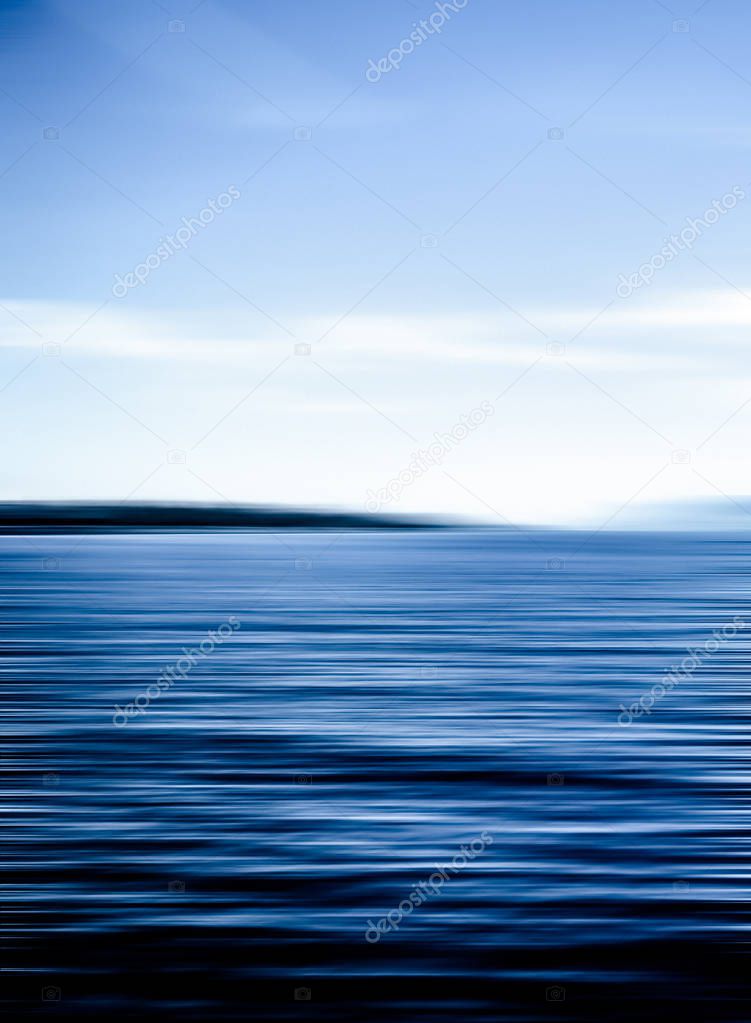 Abstract ocean wall decor background, long exposure view of drea
