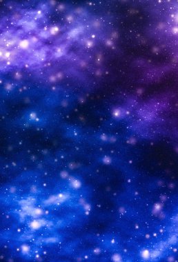 Evren evrende yıldızlar, gezegen ve galaksi, uzay ve zaman trav