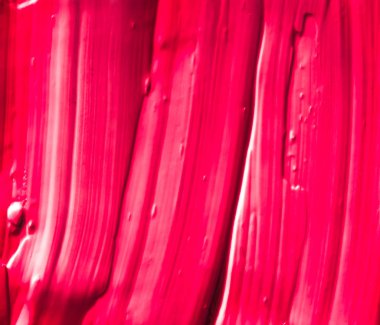 Kırmızı kozmetik doku arka planı, makyaj ve cilt estetiği 