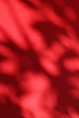 Soyut sanat, botanik gölgeler ho için kırmızı arka planda örtüşür