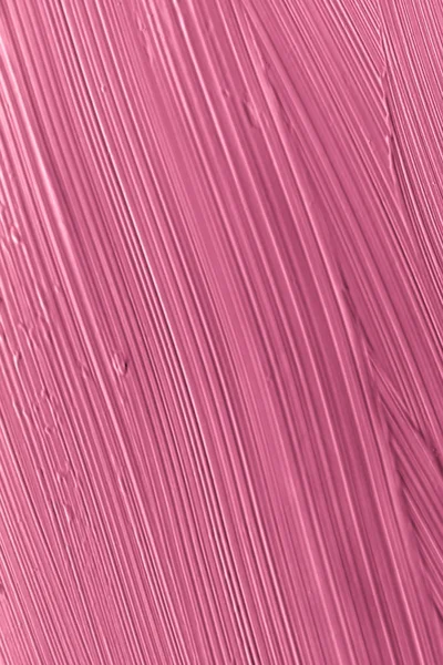 Kosmetyki abstrakcyjne tekstury tło, różowy pędzel farby akrylowej — Zdjęcie stockowe
