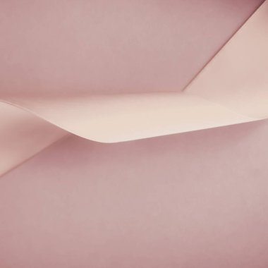 Pastel arka planda soyut kıvrımlı ipek kurdele, özel lüks.