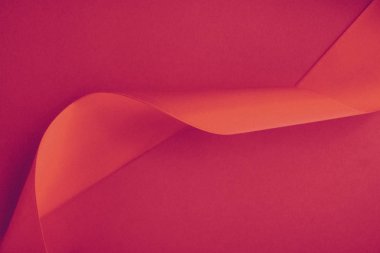 Gül arka planında soyut kıvrımlı ipek kurdele, özel lüks. 