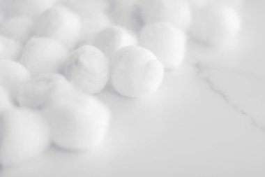 Sabah rutini için organik pamuk topları, spa cosmeti