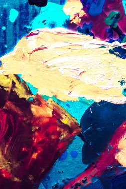 Soyut akrilik boya darbeleri, sanat fırçası düz arkaplan