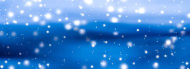 Noel, Yeni Yıl ve Sevgililer Günü mavi soyut arkaplan