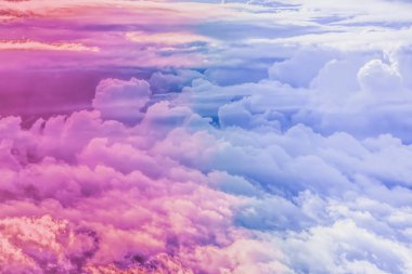 Soyut sanat olarak Rüya gibi gerçeküstü gökyüzü, fantezi pastel renkler backg