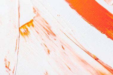 Sanatsal soyut doku arkaplanı, turuncu akrilik boya fırçası