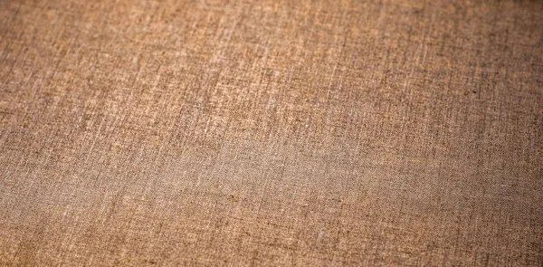 Dekorativa brunt linne tyg texturerad bakgrund för interiör, — Stockfoto