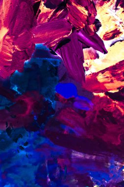 Soyut akrilik boya darbeleri, sanat fırçası düz arkaplan