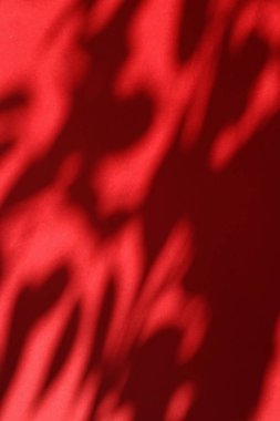 Soyut sanat, botanik gölgeler ho için kırmızı arka planda örtüşür