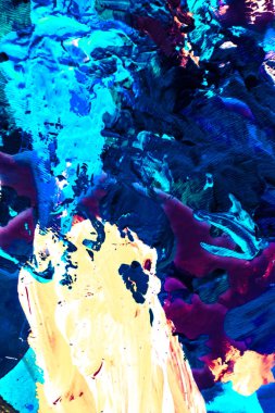 Soyut akrilik boya darbeleri, sanat fırçası düz arkaplan