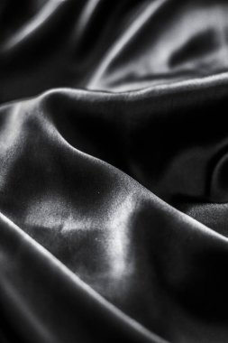 Lüks siyah yumuşak ipek yatık arka plan doku, tatil glamo