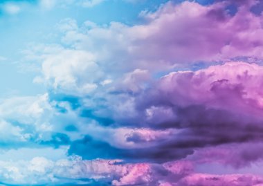 Soyut sanat olarak Rüya gibi gerçeküstü gökyüzü, fantezi pastel renkler backg