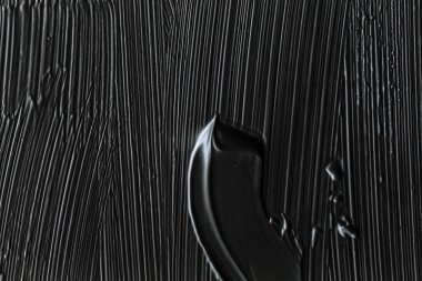 Kozmetik soyut doku arka planı, siyah akrilik boya fırçası