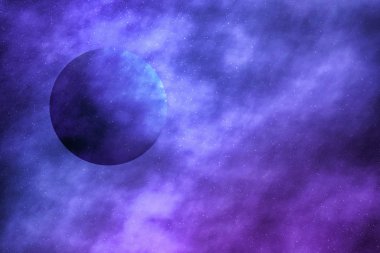 Evren evrende yıldızlar, gezegen ve galaksi, uzay ve zaman trav