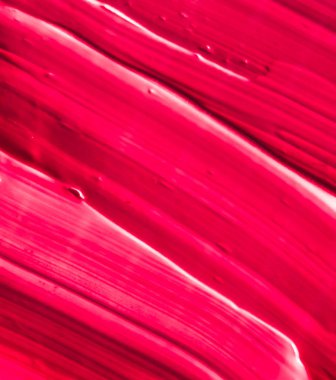 Kırmızı kozmetik doku arka planı, makyaj ve cilt estetiği 