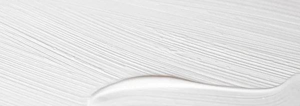 Cosmetics abstract texture background, white acrylic paint brush — Stock Photo, Image