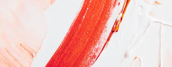 Artistique abstrait texture fond, orange acrylique pinceau — Photo