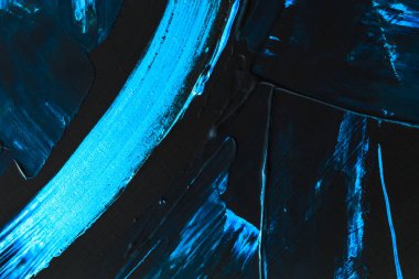 Sanatsal soyut doku arka planı, mavi akrilik boya fırçası