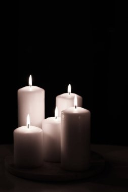 Aromatik beyaz yasemin mumları gece, Noel, Yeni Yıl