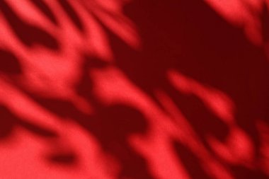 Soyut sanat, botanik gölgeler ho için kırmızı arka planda örtüşür