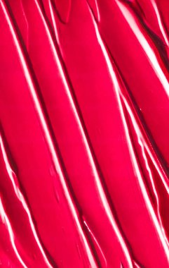 Kırmızı kozmetik doku arka planı, makyaj ve cilt estetiği 