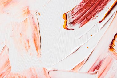 Sanatsal soyut doku arkaplanı, turuncu akrilik boya fırçası