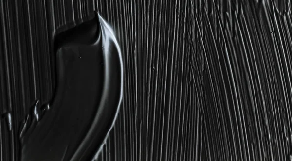 Cosméticos abstracto textura fondo, pintura acrílica negro cepillo — Foto de Stock