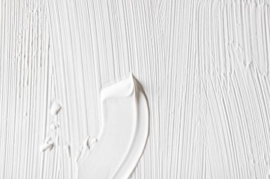 Kozmetik soyut doku arka planı, beyaz akrilik boya fırçası