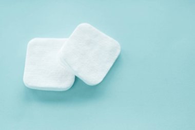 Nane arkaplan, kozmetik ve makyaj malzemelerinde organik pamuk pedleri