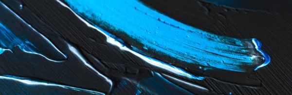 Художній абстрактний текстурний фон, синя акрилова фарба пензлик s — стокове фото