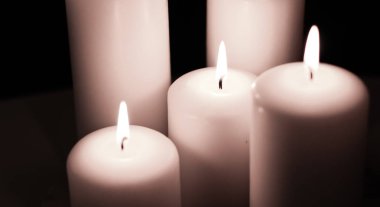 Aromatik beyaz yasemin mumları gece, Noel, Yeni Yıl