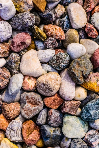 Stone pebbles background texture, landscape architecture — Stock Photo, Image