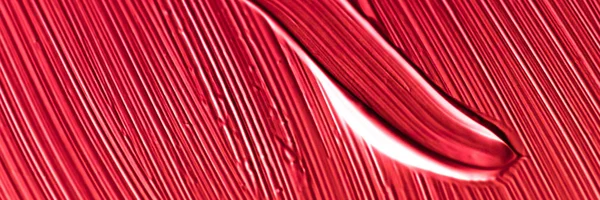 Cosméticos textura abstracta fondo, pintura acrílica roja cepillo s — Foto de Stock