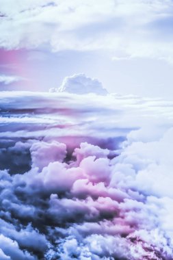 Soyut sanat olarak Rüya gibi gerçeküstü gökyüzü, fantezi pastel renkler backg