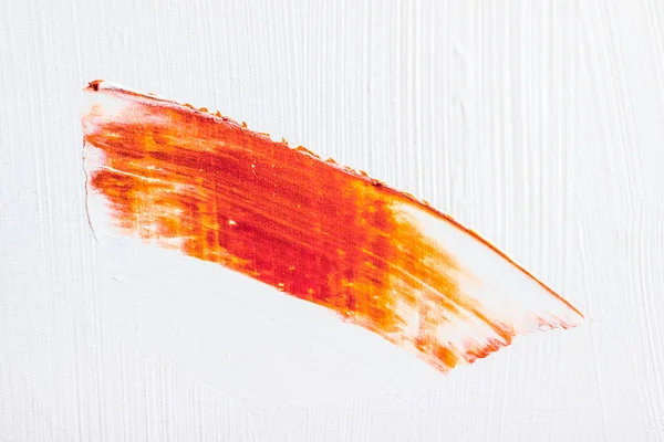 예술적 인 추상적 인 배경, 주황색 아크릴 페인트 붓 — 스톡 사진
