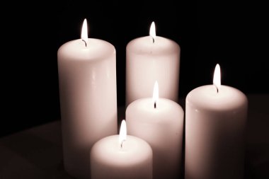 Aromatik beyaz yasemin mumları gece, Noel, Yeni Yıl