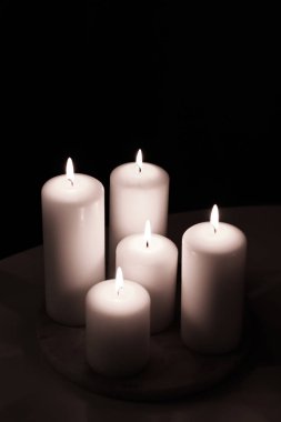 Aromatik beyaz yasemin mumları gece, Noel, Yeni Yıl