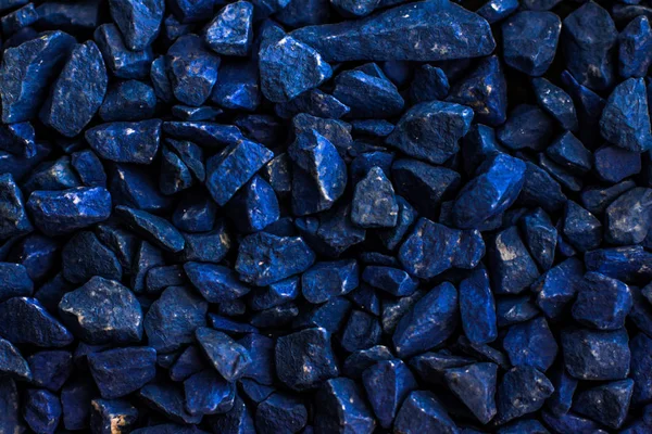 Pedrinhas de pedra azul escuro como textura de fundo abstrato, landscap — Fotografia de Stock