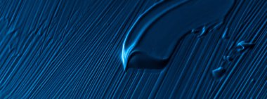 Kozmetik soyut doku arka planı, mavi akrilik boya fırçası 