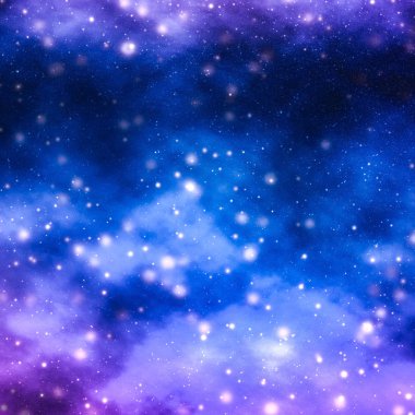 Evren evrende yıldızlar, gezegen ve galaksi, uzay ve zaman trav