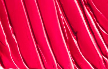 Kırmızı kozmetik doku arka planı, makyaj ve cilt estetiği 