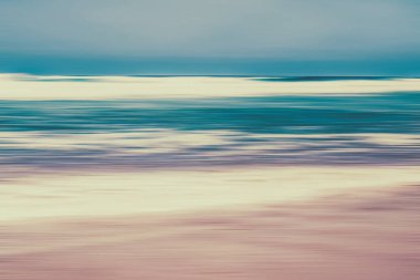 Soyut klasik kıyı arkaplanı, uzun pozlama görünümü