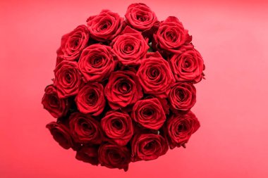 Kırmızı gül gourgeous lüks buket, flora olarak çiçek çiçek