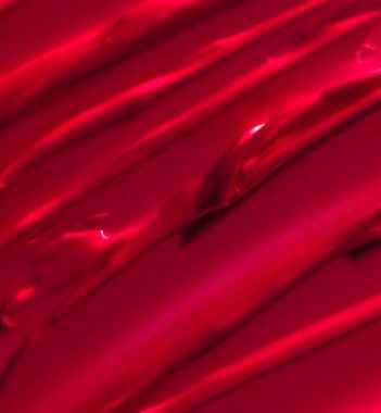 Kırmızı kozmetik doku arka planı, makyaj ve cilt estetiği 