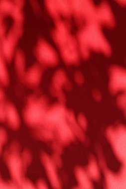 Soyut sanat, botanik gölgeler ho için kırmızı arka planda örtüşür