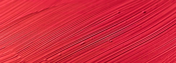 Cosmetics abstract texture background, red acrylic paint brush s — Stock Photo, Image
